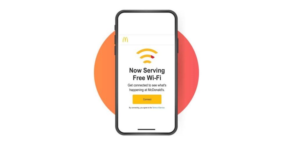 McDonalds free Wi-Fi Login Webpage