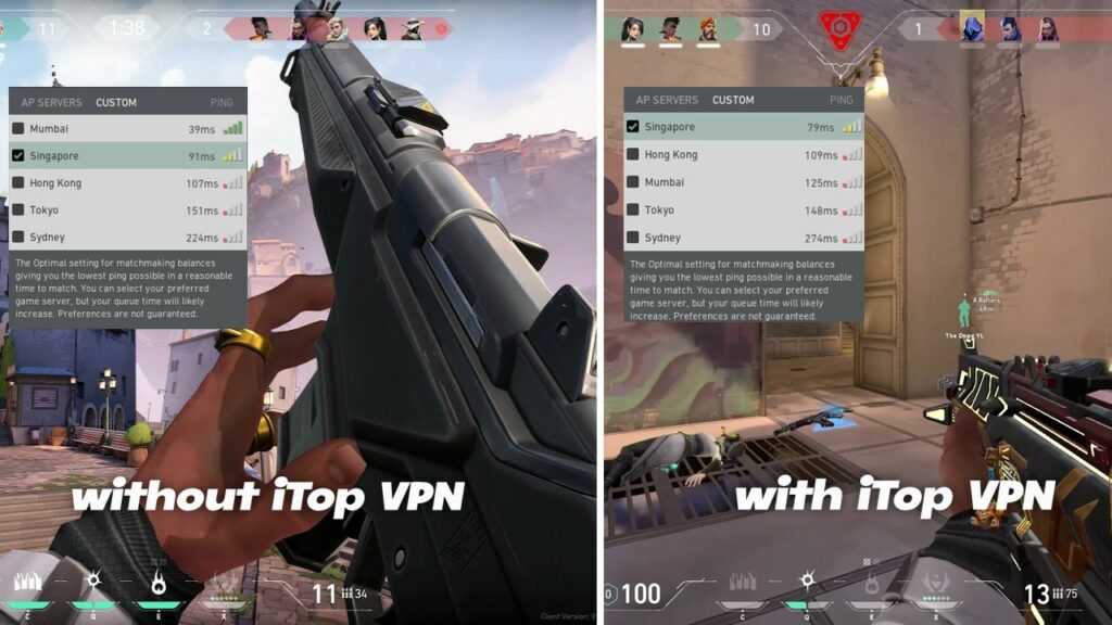 iTop VPN Review - gaming test