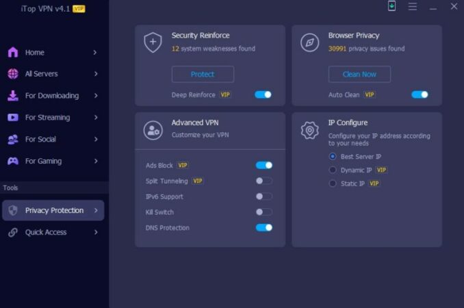 iTop VPN Review - security 