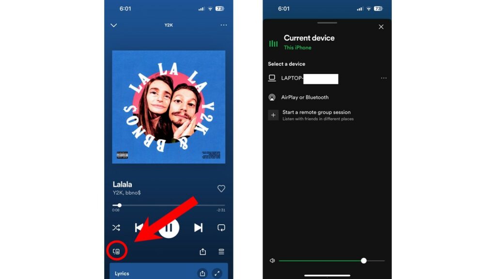 Connect Spotify to TV from iPhone