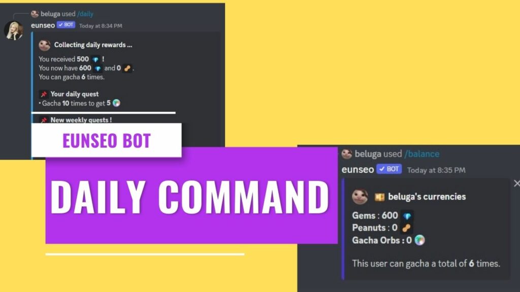 eunseo bot daily commands
