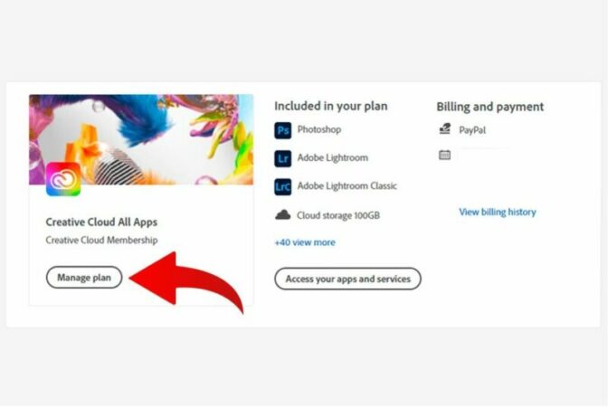 How to cancel Adobe subscription - Manage plan